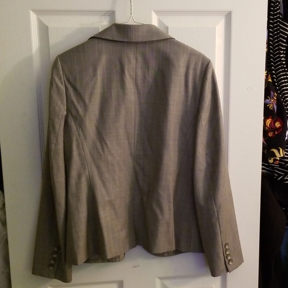 Light Gray Checked Plaid Ann Taylor Blazer - Picture 3 of 3